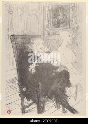 Truffier et Moreno, dans les femmes savantes 1949 de Henri de Toulouse-Lautrec Banque D'Images