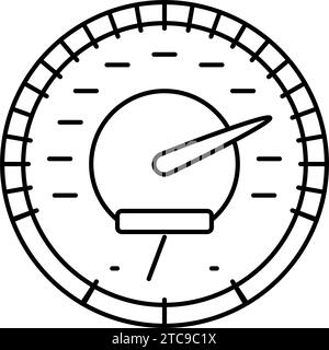 illustration vectorielle de l'icône de vitesse automatique du véhicule du compteur de vitesse Illustration de Vecteur