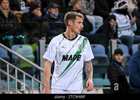 Cagliari, Italie. 11 décembre 2023. Andrea Pinamonti de l'US Sassuolo lors de Cagliari Calcio vs US Sassuolo, match de football italien Serie A à Cagliari, Italie, décembre 11 2023 crédit : Independent photo Agency/Alamy Live News Banque D'Images