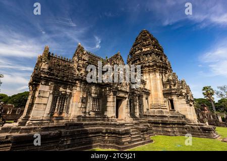 Parc historique de Phimai, ancien temple khmer, sanctuaire central, Nakhon Ratchasima, Isan, Thaïlande, Asie du Sud-est, Asie Banque D'Images