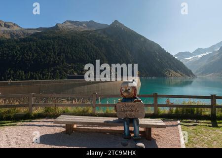 Barrage et réservoir de Schlegeis (1782m NGF), Alpes de Zillertal, Parc national, Tyrol, Autriche, Europe Banque D'Images