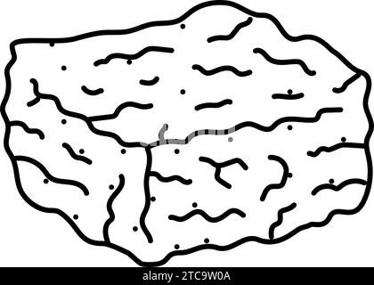 illustration vectorielle de la ligne d'icônes de la gamme d'aliments croustillants au riz Illustration de Vecteur