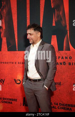 ROME, ITALIE - DÉCEMBRE 11 : Adriano Giannini assiste au tapis rouge du film 'Adagio' au Space Parco de Medici le 11 décembre 2023 à Rome, Banque D'Images