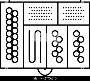 bijou bijoux kit de fabrication jouet ligne de bébé icône vecteur illustration Illustration de Vecteur