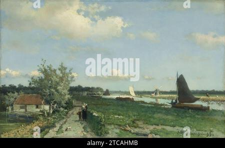 Weissenbruch Jan Hendrik le canal maritime à Rijswijk, connu sous le nom de «The View at Geestbrug». Banque D'Images