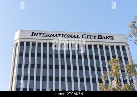 Siège de l'International City Bank (ICB) à long Beach, CA, États-Unis Banque D'Images