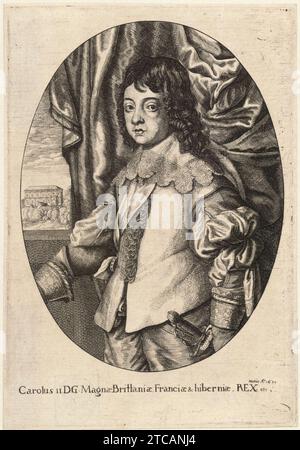 Venceslas Hollar - Charles II 3. Banque D'Images