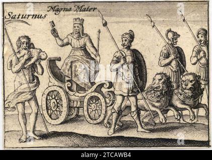 Wenceslas Hollar - les dieux grecs. Saturn. Banque D'Images