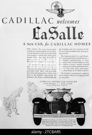 Annonce de voiture Cadillac LaSalle 1927 Banque D'Images