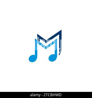 Symbole logo M Music. Icône lettre M. Illustration de Vecteur