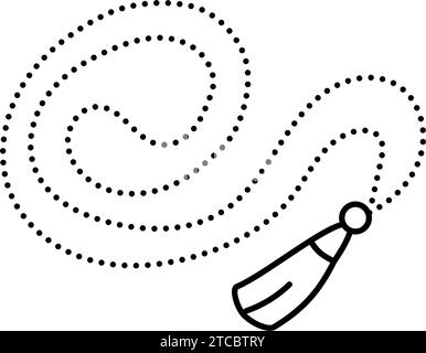 prayer beads mala buddhism line icon vector illustration Stock Vector