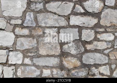 Mur de pierre gris d'un château historique en Allemagne comme texture et fond Banque D'Images