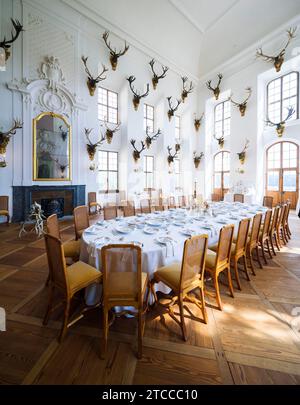 Salle à manger du Palais baroque Moritzburg Banque D'Images