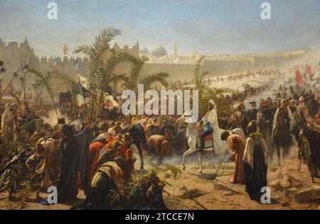 Wilhelm Gentz - 1876 - le prince héritier Friederich Wilhelm de Prusse entre à Jérusalem en 1869. Banque D'Images