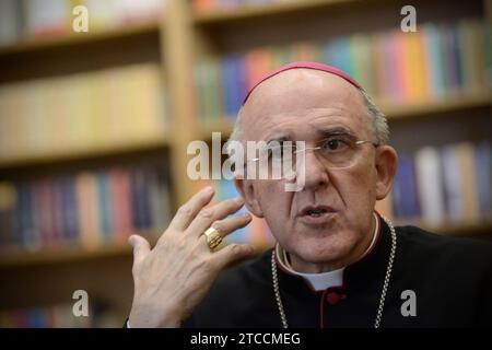 Madrid, 10/12/2016. Entretien avec l’archevêque de Madrid Carlso Osoro, après sa nomination comme cardinal. Photo : Maya Balanya ARCHDC. Crédit : Album / Archivo ABC / Maya Balanya Banque D'Images