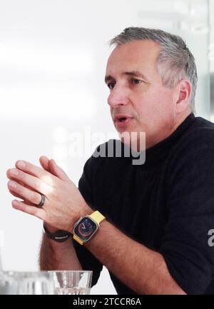 Waldenbuch, Allemagne. 07 décembre 2023. Andreas Ronken, Président du Directoire d'Alfred Ritter GmbH & Co. KG, enregistré après une interview avec l'Agence de presse allemande (dpa). Crédit : Anna Ross/dpa/Alamy Live News Banque D'Images