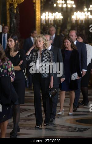 Madrid, 10/12/2015. Réception officielle offerte au Palais Royal par les rois Felipe VI et Doña Letizia, à l'occasion de la fête nationale. Photo : Ángel de Antonio ARCHDC. Crédit : Album / Archivo ABC / Ángel de Antonio Banque D'Images