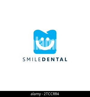 Smile Dental logo Design simple et unique. Icône dentaire Illustration de Vecteur