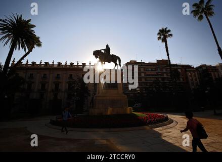 Valence, 07/10/2016. Statue de Jaime I sur la Plaza del parterre. Photo : Rober Solsona Archdc. Crédit : Album / Archivo ABC / Rober Solsona Banque D'Images