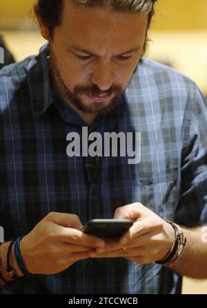 Madrid, 09/22/2016. Déclarations de Pablo Iglesias au Congrès des députés. Photo : Jaime García ARCHDC. Crédit : Album / Archivo ABC / Jaime García Banque D'Images