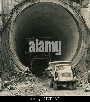 Torrejón el Rubio (Cáceres), 10/22/1965. Tunnel où l'accident s'est produit. Crédit : Album / Archivo ABC Banque D'Images