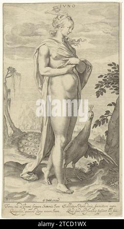 Willem Isaacsz. Van Swanenburg - Juno rencontre pauw, 1670-1726. Banque D'Images