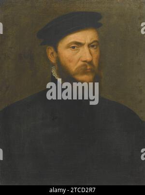 Willem Key - attribué à - Portrait d'un homme barbu, demi-longueur, Lot.112. Banque D'Images