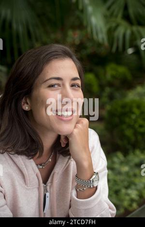 Madrid, 04/15/2018. Entretien avec Garbiñe Muguruza. Photo : Matias petit-fils Archdc. Crédit : Album / Archivo ABC / Matías Nieto Koenig Banque D'Images