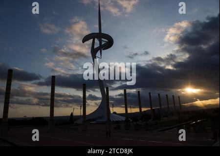 Montjuich (Barcelone), 10/09/2017. Antenne de télécommunication Montjuic. Photo : Inés Baucells ARCHDC. Crédit : Album / Archivo ABC / Inés Baucells Banque D'Images