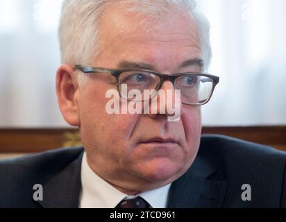 Madrid, 04/06/2018. Entretien avec Jacek Czaputowicz, ministre des Affaires étrangères de la Pologne. Photo : Ignacio Gil. ARCHDC. Crédit : Album / Archivo ABC / Ignacio Gil Banque D'Images