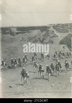 Melilla, septembre 1909. Guerre marocaine, la colonne Larrea. Crédit : Album / Archivo ABC Banque D'Images