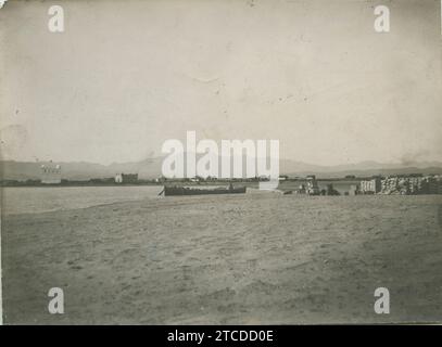 Guerre marocaine. Campagne de Melilla, 1909. Vue sur la rivière Martín. Crédit : Album / Archivo ABC / Rectoret Banque D'Images