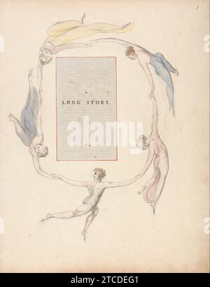 William Blake - les poèmes de Thomas Gray, Design 23, ''Une longue histoire''. Banque D'Images