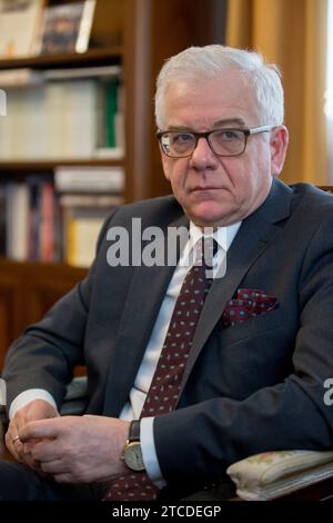 Madrid, 04/06/2018. Entretien avec Jacek Czaputowicz, ministre des Affaires étrangères de la Pologne. Photo : Ignacio Gil. ARCHDC. Crédit : Album / Archivo ABC / Ignacio Gil Banque D'Images