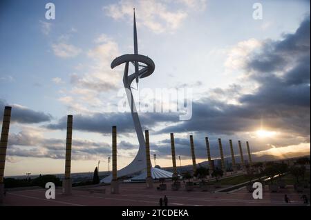 Montjuich (Barcelone), 10/09/2017. Antenne de télécommunication Montjuic. Photo : Inés Baucells ARCHDC. Crédit : Album / Archivo ABC / Inés Baucells Banque D'Images