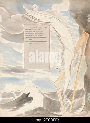 William Blake - les poèmes de Thomas Gray, Design 65, ''le Barde''. Banque D'Images