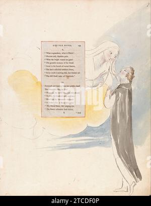 William Blake - les poèmes de Thomas Gray, Design 99, ''Ode pour la musique''. Banque D'Images