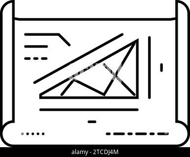 dessin structurel illustration vectorielle d'icône de dessin architectural Illustration de Vecteur