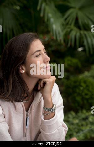 Madrid, 04/15/2018. Entretien avec Garbiñe Muguruza. Photo : Matias petit-fils Archdc. Crédit : Album / Archivo ABC / Matías Nieto Koenig Banque D'Images