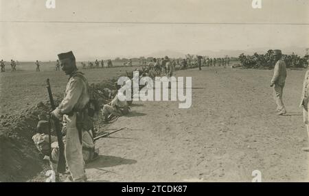 Guerre marocaine. Campagne de Melilla, 1909. Des avancées figées à Nador. Crédit : Album / Archivo ABC Banque D'Images