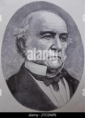 Portrait de William Ewart Gladstone. Banque D'Images