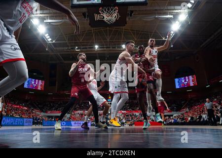 NEMANJA RADOVIC Monteenegro joueur de l'attaquant de puissance de l'UCAM Murcia CB MARTIN HERMANNSSON joueur de base islande de Valence basket JORDAN SAKHO joueur pivot Banque D'Images