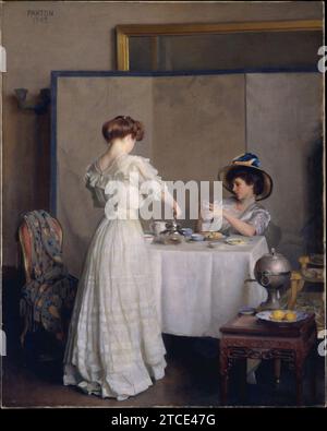 William McGregor Paxton, feuilles de thé, Banque D'Images