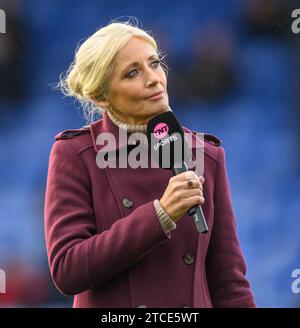 09 décembre 2023 - Crystal Palace v Liverpool - Premier League - Selhurst Park. Lynsey Hipgrave, présentatrice de football de TNT Sports. Photo : Mark pain / Alamy Live News Banque D'Images