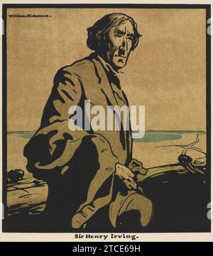 William Nicholson (britannique, 1872-1949) - Twelve Portraits, Sir Henry Irving Banque D'Images