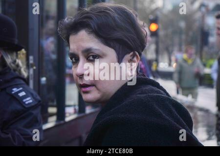 Londres Royaume-Uni. 12 décembre 2023. Sharmishta (Shami) Chakrabarti, baronne Chakrabarti, militante des droits humains. Membre du Parti travailliste et de la Chambre des Lords . Crédit : amer ghazzal/Alamy Live News . Banque D'Images