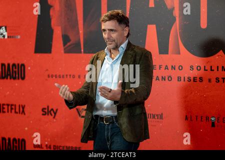 Rome, Italie. 11 décembre 2023. Adriano Gianini est présent au photocall du film ''Adagio'' à Rome, Italie, le 11 décembre 2023. (Photo de Luca Carlino/NurPhoto) crédit : NurPhoto SRL/Alamy Live News Banque D'Images