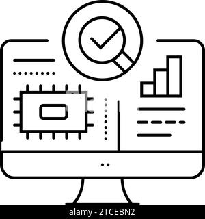 illustration vectorielle de l'icône électronique d'étalonnage du capteur Illustration de Vecteur