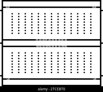 illustration vectorielle d'icône de ligne électronique de prototypage de carte d'expérimentation Illustration de Vecteur