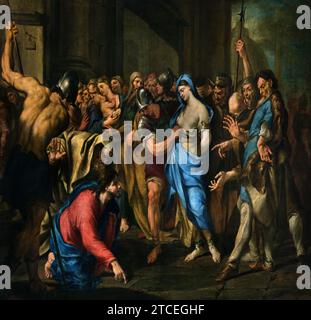 Christ et les adultes 17e siècle par N. Vaccaro Catherdal Salerno, Musée des Beaux-Arts, Italie, Italien. Banque D'Images